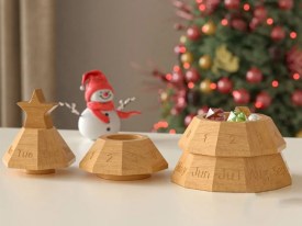 Molde silicona arbol calendario multicapas